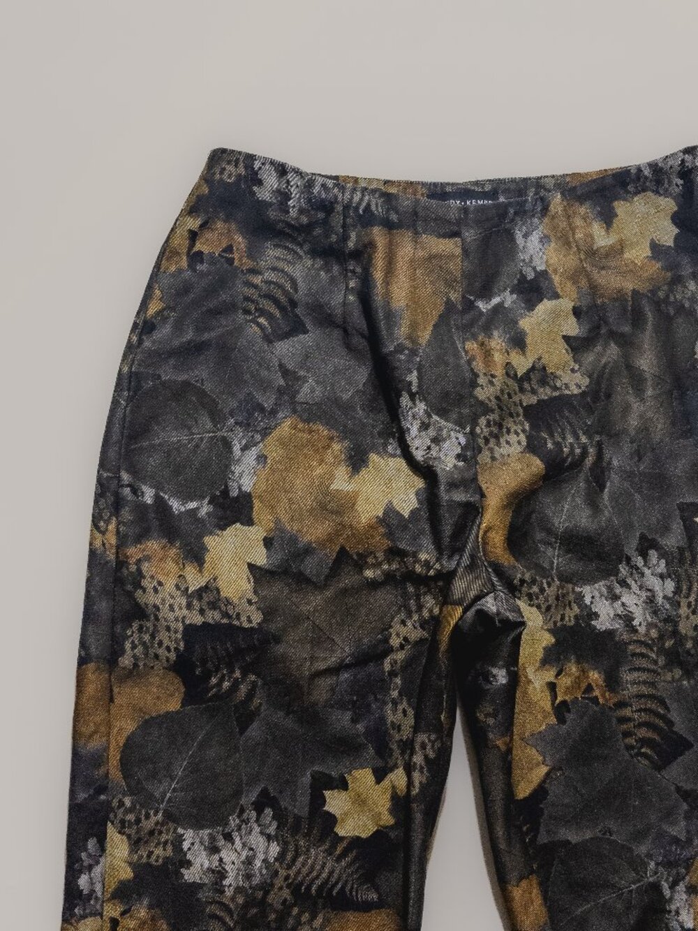 Designer Women's Cut Off Camo Straight Leg Dress Pants